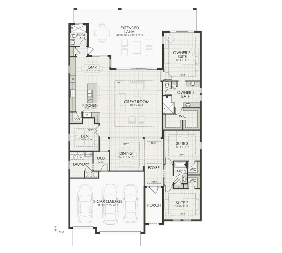 Floor plan diagram of the home