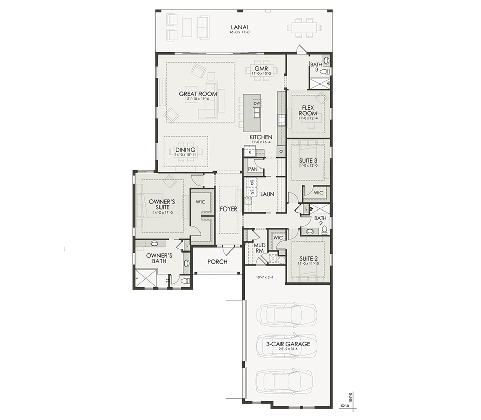 Floor plan diagram of the home