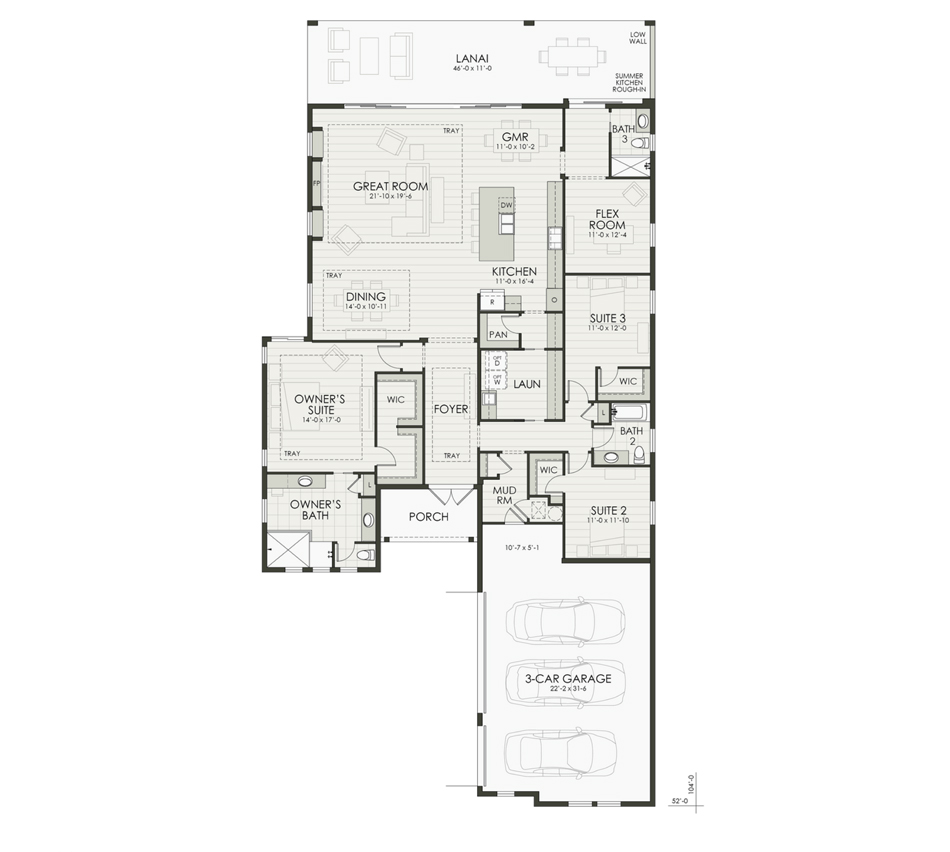 Floor plan diagram of the home
