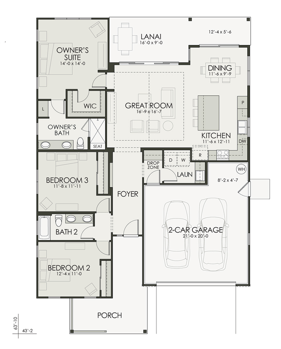 Floor plan diagram of the home