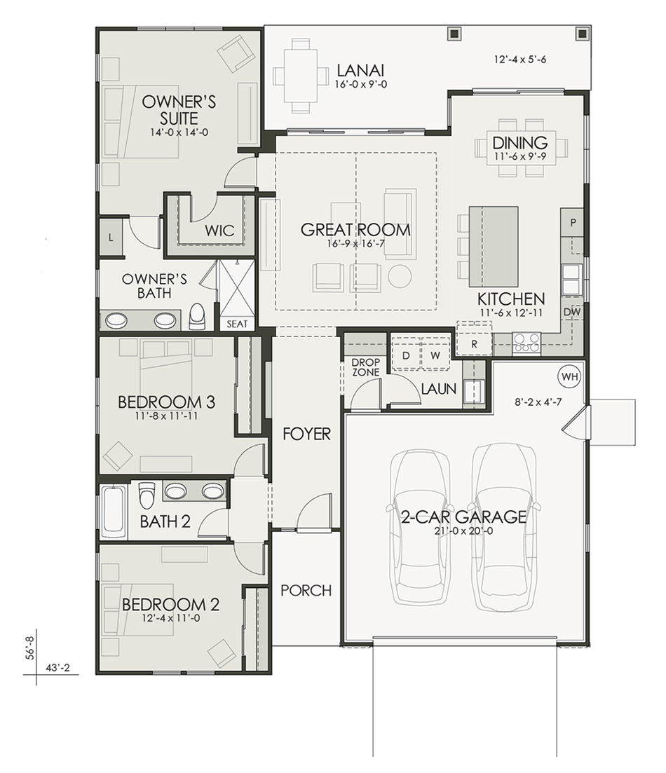 Floor plan diagram of the home