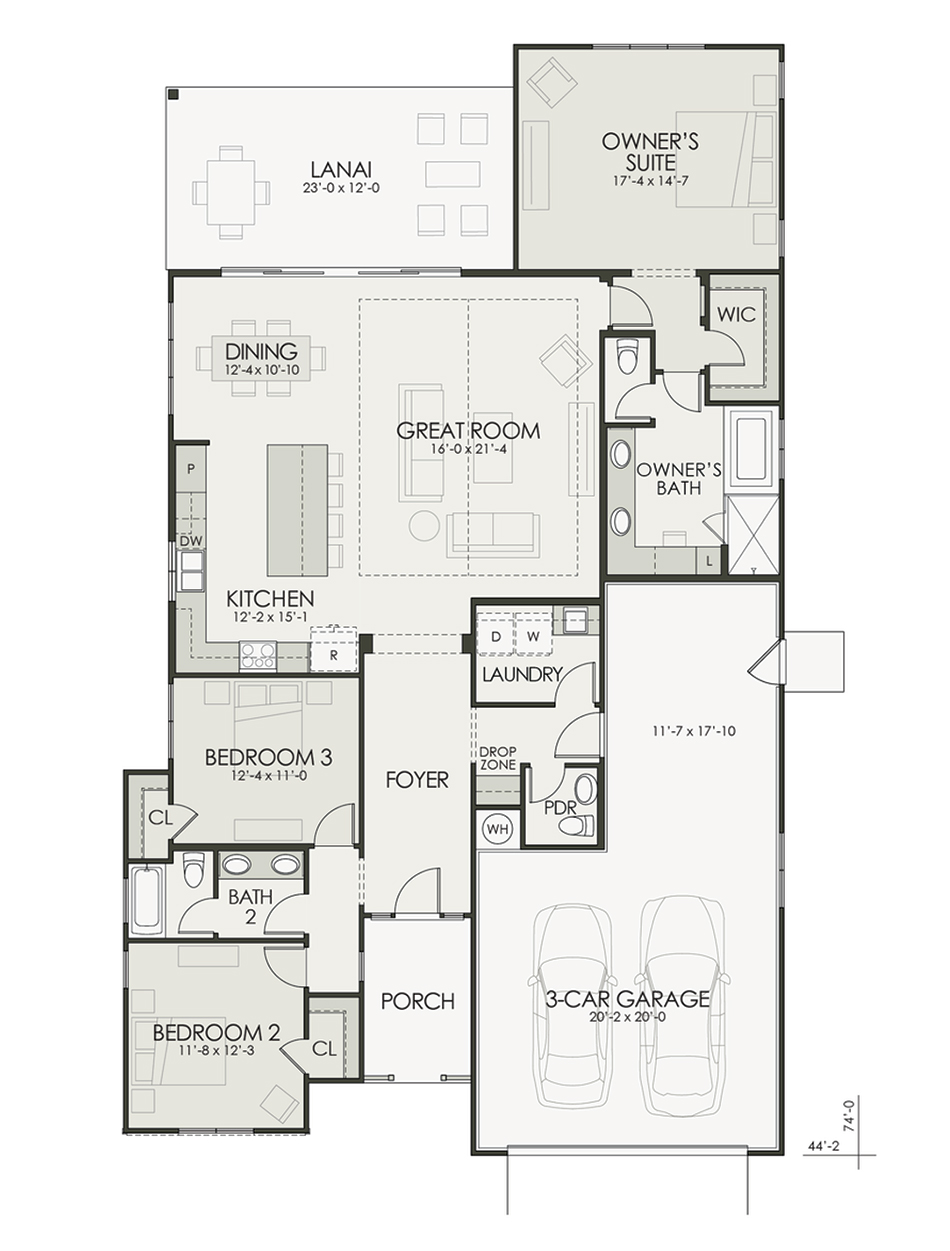 Floor plan diagram of the home